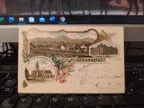 Gruss aus Hermannstadt, Sibiu, litografie, circulație 8 sep. 1898, 205