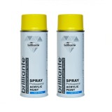 Vopsea Spray Brilliante, Galben Cadmiu RAL 1021, 2 x 400ml