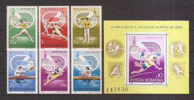 Rom&amp;acirc;nia 1980, LP 1011, 1012 - J.O. de Vară, Moscova, MNH foto