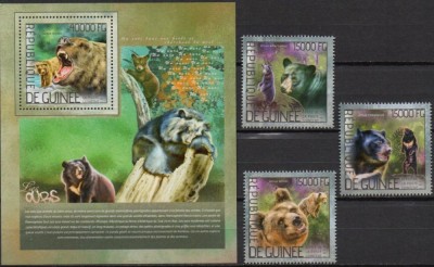 Guineea 2014, Fauna, Ursi, MNH foto