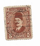 Egipt - Regele Fuad, 1927-1933 - 5 M, obliterat
