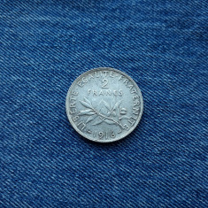 2 Francs 1916 Franta franci argint