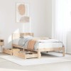 VidaXL Cadru de pat cu sertare, 75x190 cm, lemn masiv de pin 3301968