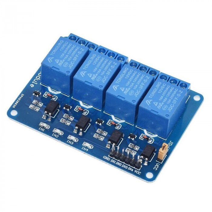 Modul releu 4 canale Arduino 12V, optocuplor, TTL Logic, relay, relee (r.5901S)
