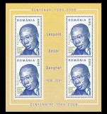Centenarul Leopold Sedar Senghor- om politic, primul presedinte al Senegalului, bloc de 4 timbre, 2006, nr. lista 1714a, MNH