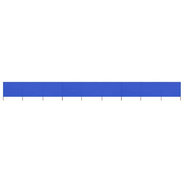 vidaXL Paravan anti-v&acirc;nt cu 9 panouri, azur, 1200 x 120 cm, textil