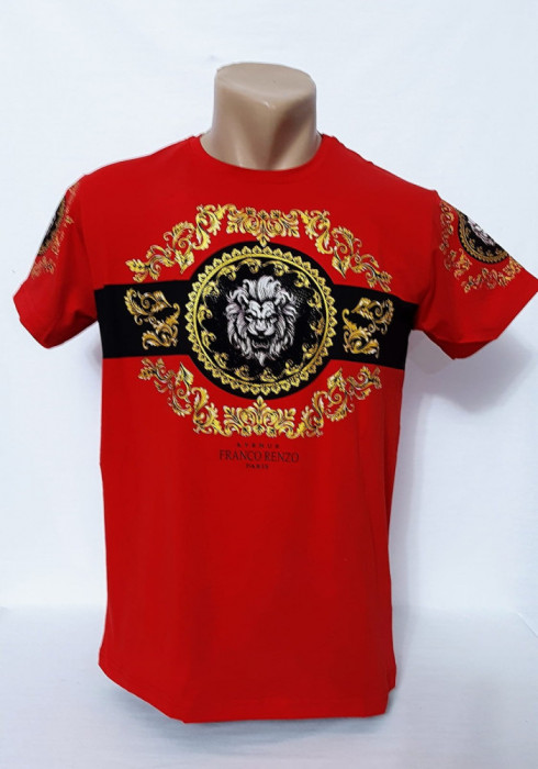 Tricou barbați model cap leu - S