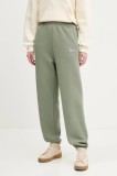 Karl Kani pantaloni de trening femei, culoarea verde, neted, 61030059