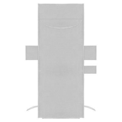 Prosop pentru sezlong, cu 3 buzunare, microfibra, gri, 210x75 cm, Springos foto