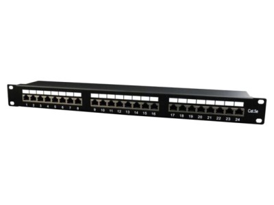 Patch Panel GEMBIRD 24 Porturi Cat 5e RJ45 Negru NPP-C524-002 foto
