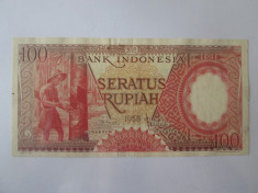Indonezia 100 Rupiah 1958 foto