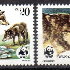POLONIA 1985, Fauna, WWF, serie neuzată, MNH
