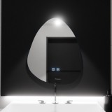Oglinda LED organica 80x60 cm Fluido Touch, dimabila, cu sistem de dezaburire