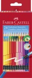 Creioane colorate 24 culori cu guma eco Faber-Castell