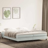 Cumpara ieftin Pat cu arcuri fără saltea gri deschis 200x210 cm catifea