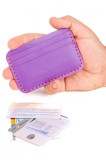 Portcard minimalist din piele naturala, Leto