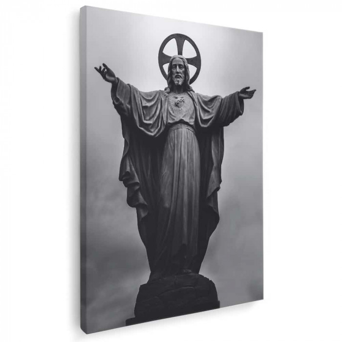 Tablou afis Iisus Hristos statuie Tablou canvas pe panza CU RAMA 30x40 cm