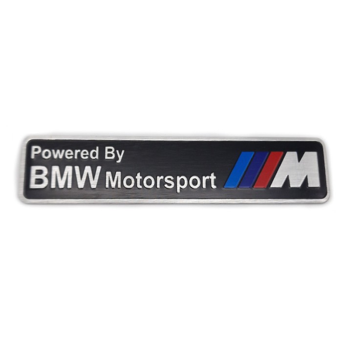Emblema BMW Motorsport, 12x2.8cm, negru