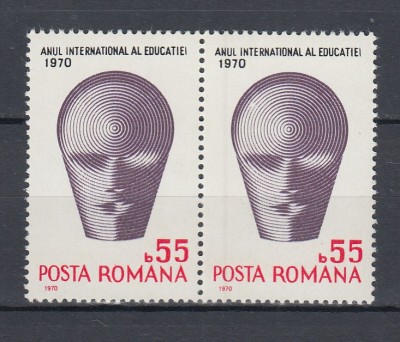 ROMANIA 1970 LP 740 ANUL INTERNATIONAL AL EDUCATIEI PERECHE SERII MNH foto
