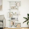 Gossi biblioteca, alb, 92x29x188 cm, lemn prelucrat