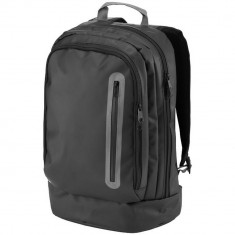 Rucsac Laptop 15.4 inch, rezistent la apa, buzunar frontal cu fermoar vertical, Everestus, NH, tarpaulin, negru foto