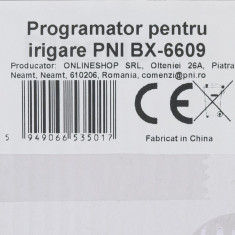 Programator pentru irigare PNI BX-6609, display LCD, alb