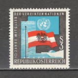 Austria.1965 10 ani aderarea la ONU MA.624, Nestampilat
