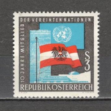 Austria.1965 10 ani aderarea la ONU MA.624 foto