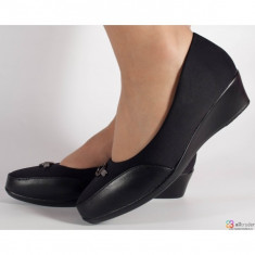 Pantofi platforma negri (cod 523019) foto