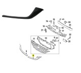 Ornament grila fata MAZDA CX-5, 02.2022-, partea stanga, fumuriu crom,