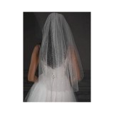 Cumpara ieftin Voal De Mireasă Cu Sclipici, Alb - 77855