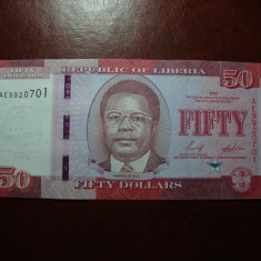 LIBERIA 50 DOLLARS 2022 UNC