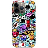 Husa compatibila cu Apple iPhone 11 Pro Graffity, Silicon, TPU, Viceversa, Transparent, Carcasa