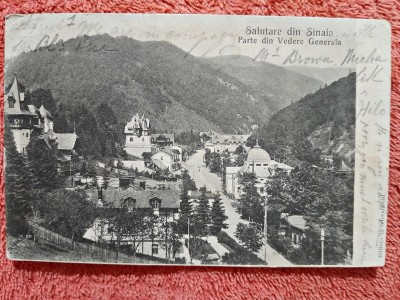 Carte postala, Sinaia vedere generala, 1903 foto