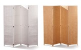 Cumpara ieftin Set 2 paravane decorative bambus lemn alb maro 180 x 180 cm