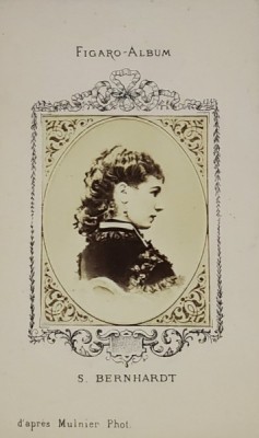 S. BERNHARDT , FIGARO ALBUM , D &amp;#039;APRES MULNIER PHOT. , FOTOGRAFIE TIP C.D.V. , 1870 foto