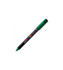 Marker UNI PC-1MR Posca 0,7 mm varf fin metalic verde foto