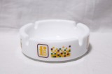 Scrumiera de masa f6 ceramica alba 10.1 cm vintage