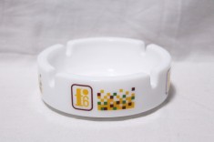 Scrumiera de masa f6 ceramica alba 10.1 cm vintage