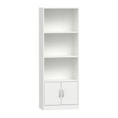 Bibliotecă Negan melaminat alb 60x29x166cm foto
