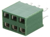 Soclu pini 6 drept 2,54mm THT 2x3, TE Connectivity