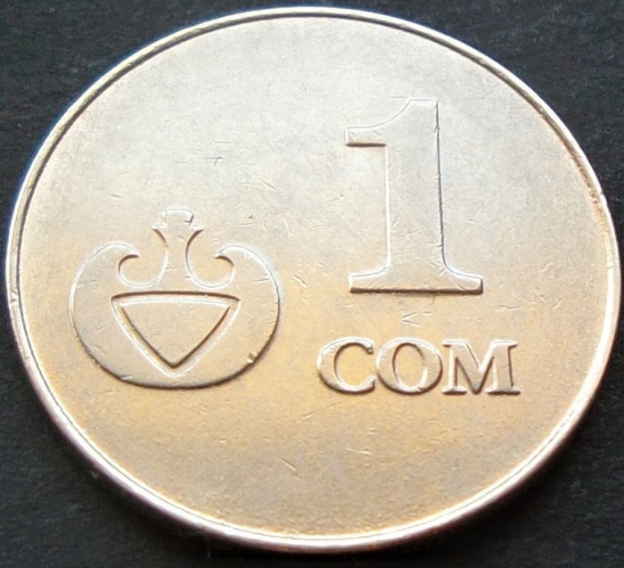 Moneda 1 SOM - REPUBLICA KYRGYZSTAN, anul 2008 * cod 3510