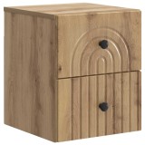 vidaXL Dulap de noapte suspendat Stejar Artizanal 33 x 34,5 x 40 cm 898143