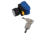 Comutator rotativ cu cheie 22mm - Negru