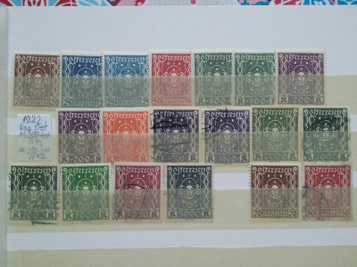 1922- Austria-Rep.Ost.-Mi398-407+398si400 dant.11,5-MH+st. foto