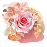 Cumpara ieftin Sticker decorativ, Flori, Roz, 63 cm, 10104ST, Oem