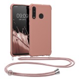 Husa Kwmobile pentru Huawei P30 Lite, Silicon, Roz, 52079.154, Textil, Carcasa