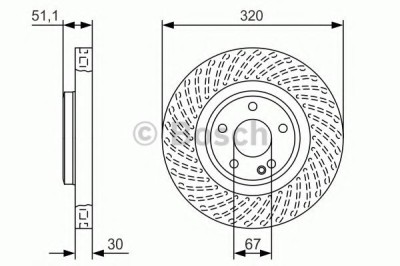 Disc frana MERCEDES B-CLASS (W246, W242) (2011 - 2016) BOSCH 0 986 479 A59 foto