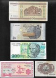 Set 5 bancnote de prin lume adunate (cele din imagini) #182