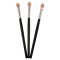 Set Pensule Machiaj, 3 Buc, Peri Lungime 1.5cm, Maner Negru